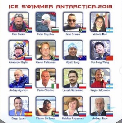 Ice swimmer antartica
