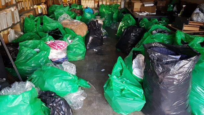 Migliaia di vestiti rubati nascosti in Brianza