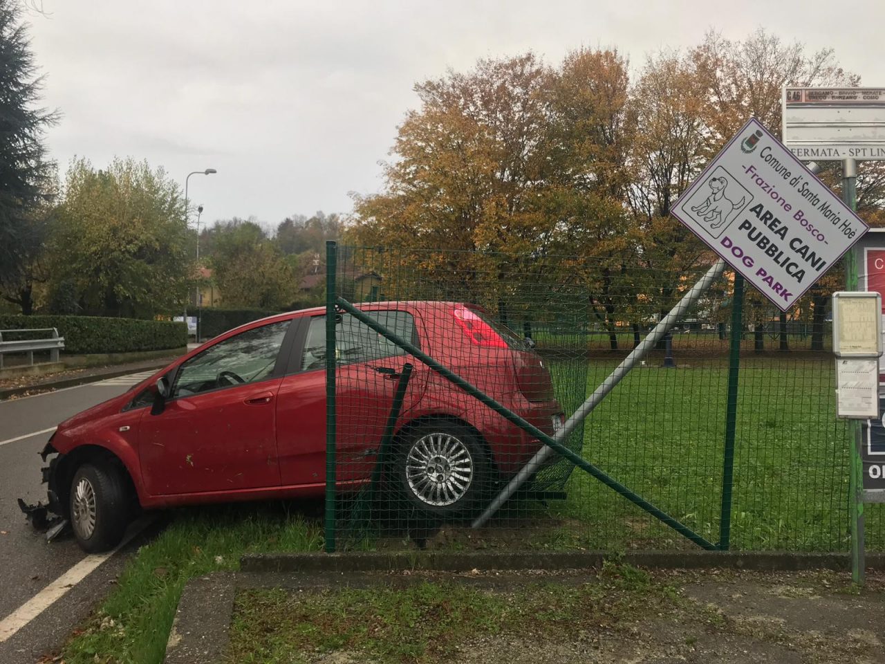 Incidente: scambia l’area cani per un parcheggio