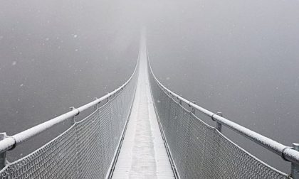 Battesimo della neve per il Ponte nel Cielo FOTO VIDEO