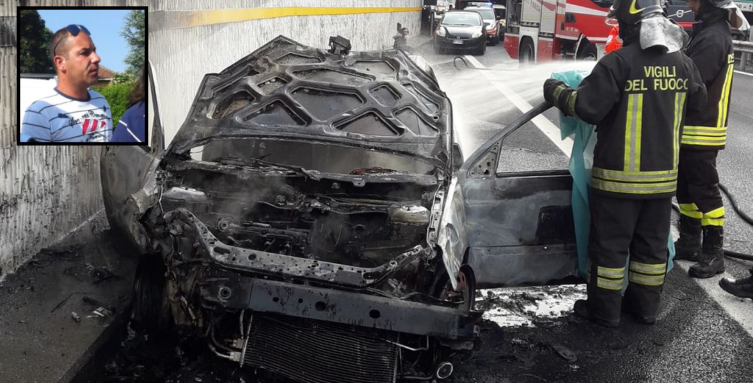 Morto nel rogo dell’auto in Tangenziale Est: la vittima era di Merate FOTO E VIDEO
