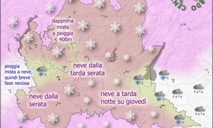 Previsioni meteo per le prossime 36 ore: confermata la neve ECCO DOVE