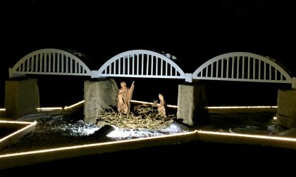 Il ponte di Brivio al centro di uno dei presepi realizzati in paese FOTO