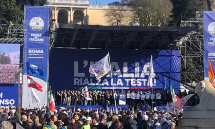 Manifestazione Lega a Roma Salvini: “Servono unità e il rispetto dell’Europa” FOTO