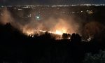 Incendio di vaste dimensioni a Montevecchia FOTO