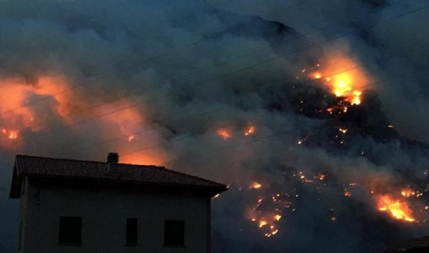 Incendi Alto Lago dopo il sopralluogo danni da 1,5 milioni di euro