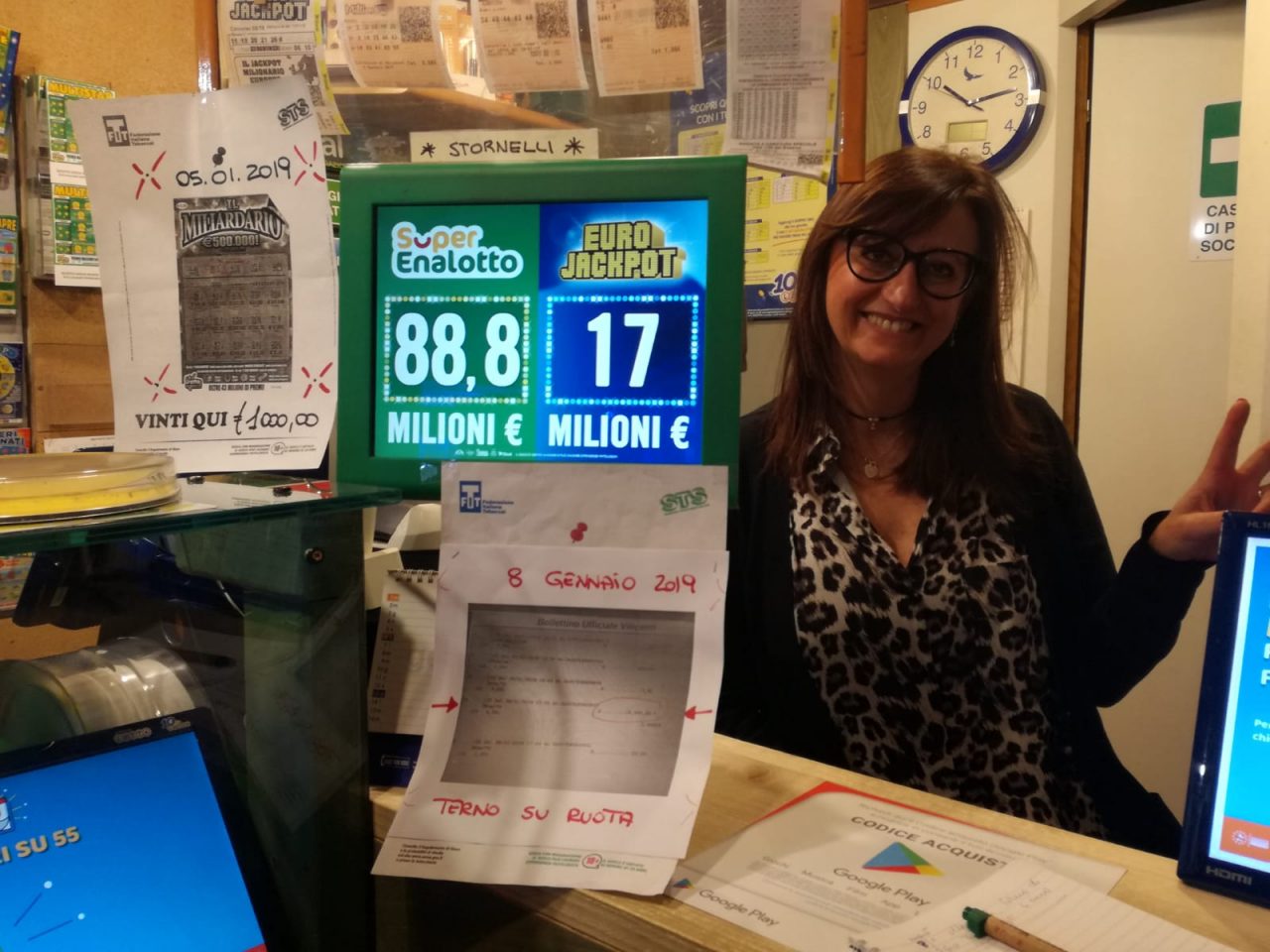 Terno da 16.560 euro: Alla Pianta l’anno nuovo inizia sotto i migliori auspici