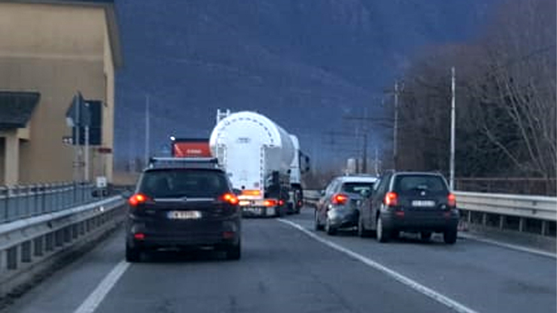 Incidente Trivio di Fuentes: code in uscita dalla Valchiavenna