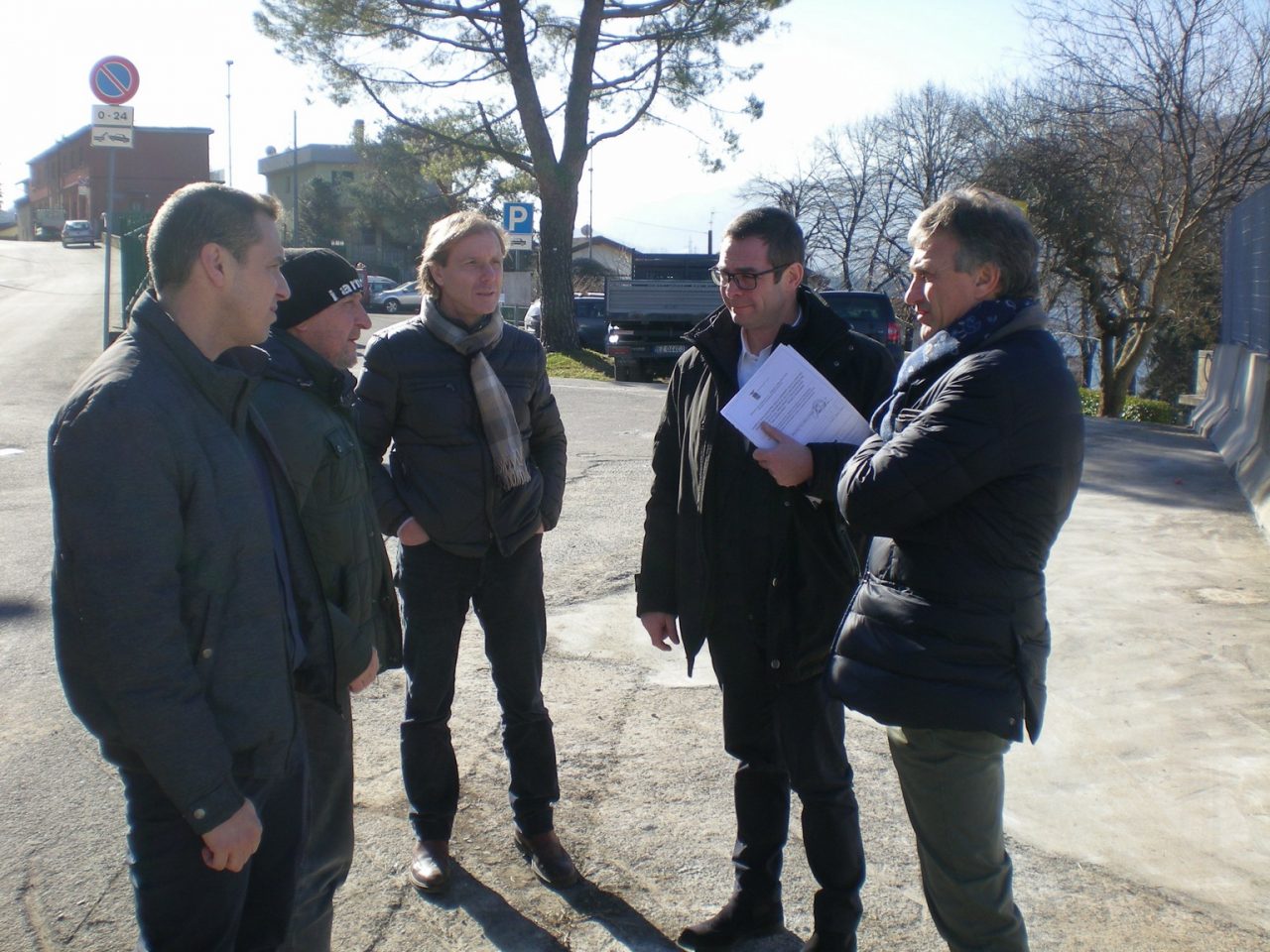 Sopralluogo al cantiere della Lecco-Bergamo: entro maggio la messa in sicurezza dell’area di Chiuso FOTO
