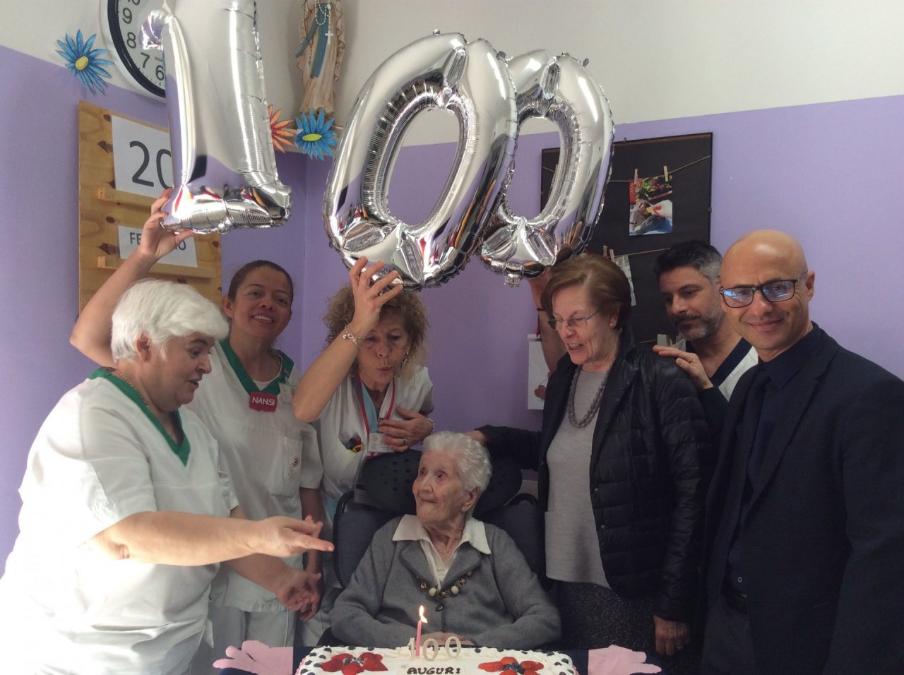 Auguri centenari per Rosa Marelli agli istituti Airoldi e Muzzi