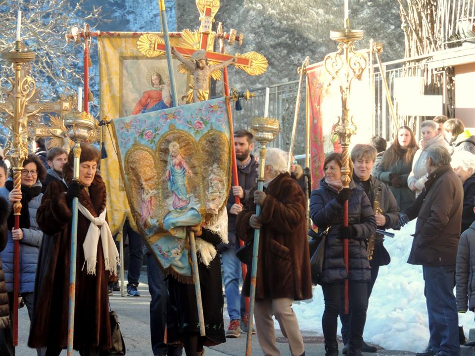 Che spettacolo la processione di Sant’Agata in Valvarrone FOTO