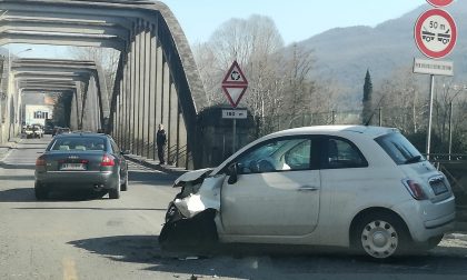 Traffico al ponte Brivio bloccato per incidente FOTO