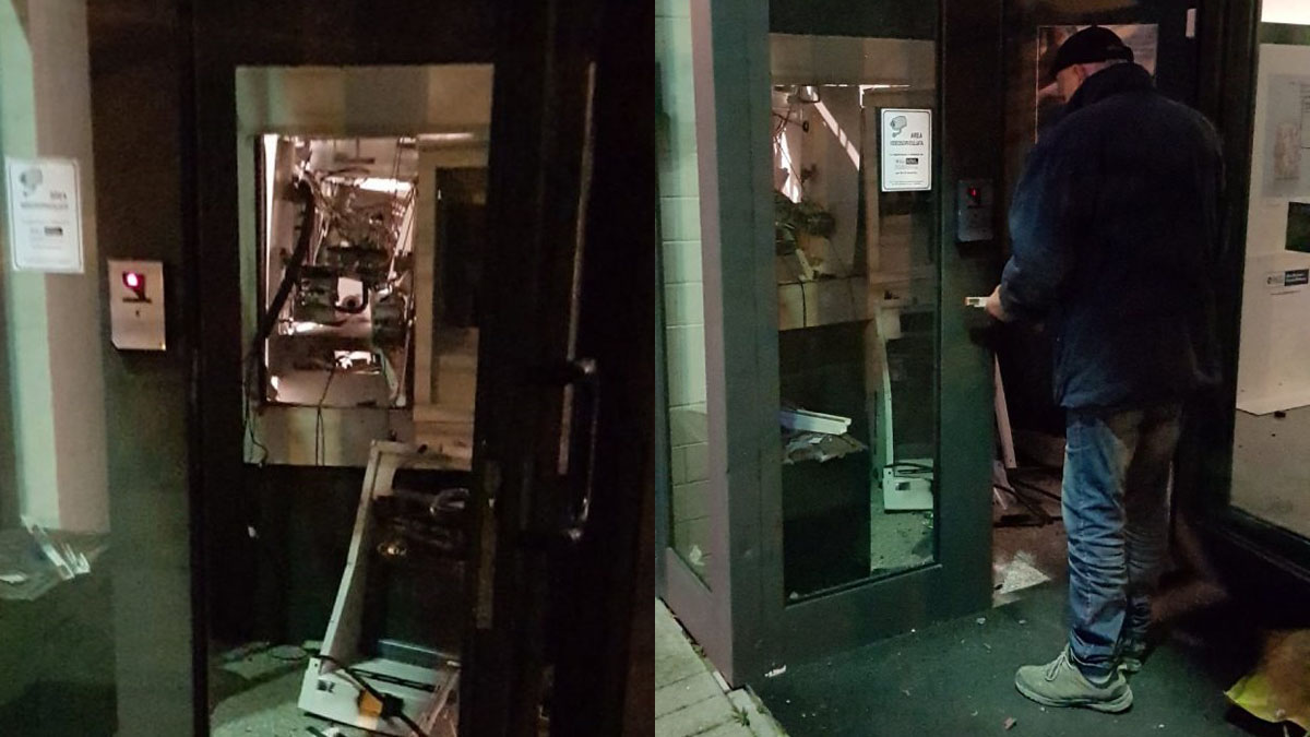 Bancomat esploso, questa notte è tornata la banda del gas FOTO