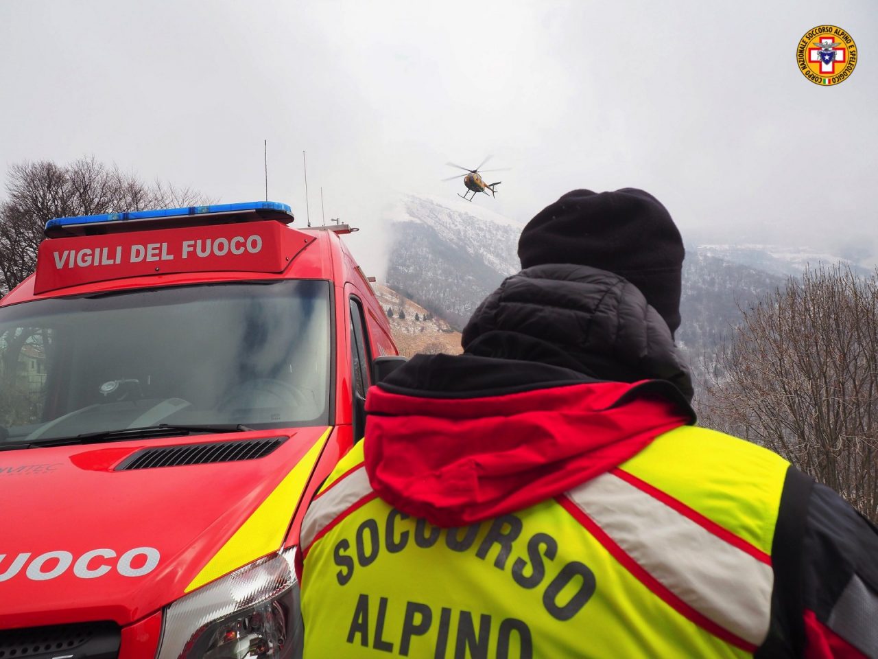 Disperso nei boschi: ricerche sospese oggi per neve. Alle 17.30 vertice in Prefettura