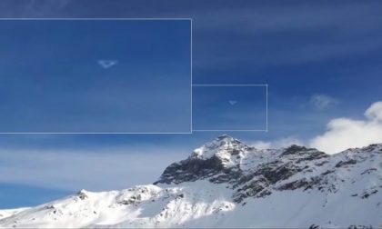 Oggetto triangolare vola attorno al pizzo Scalino, è un Ufo? VIDEO