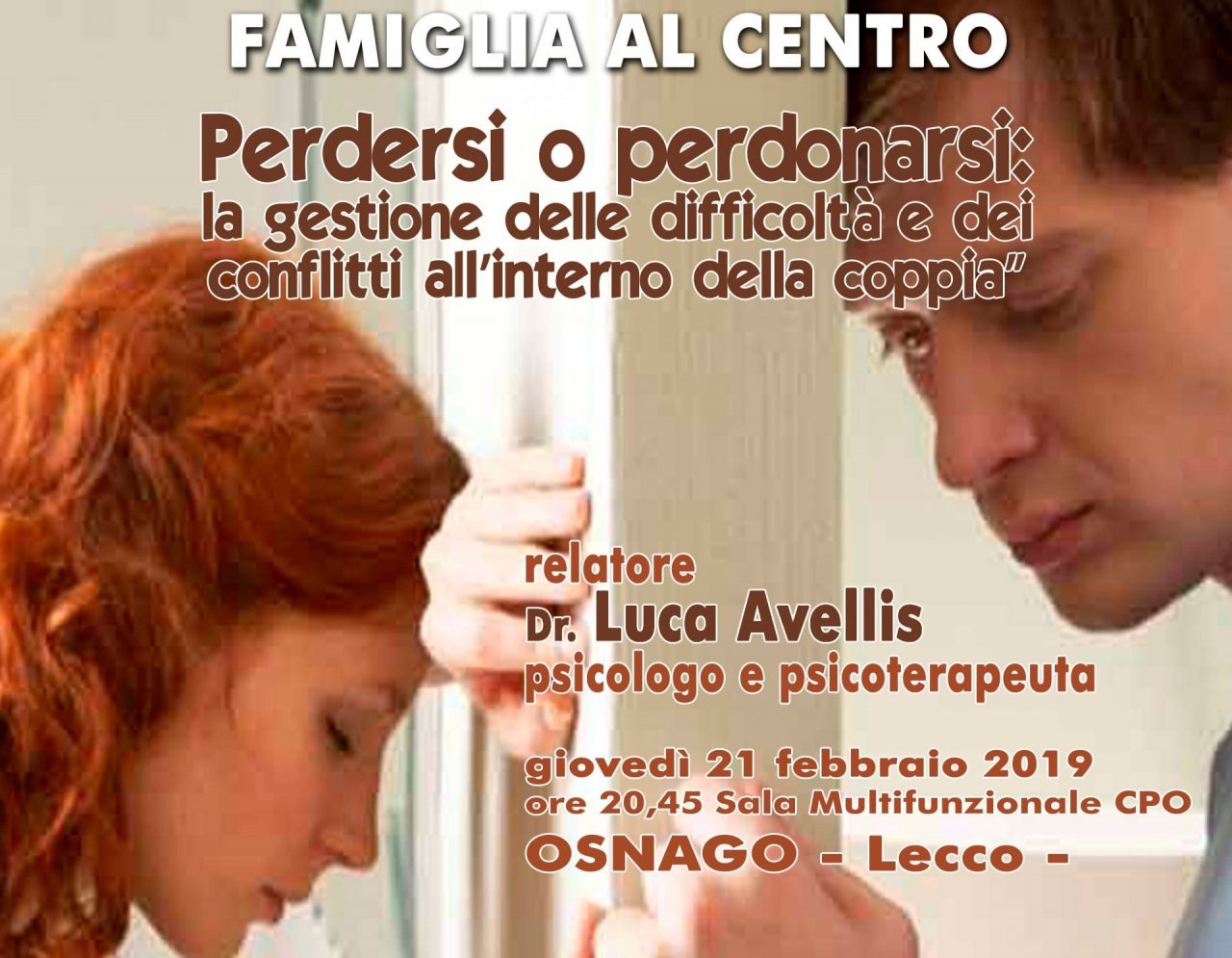 Al centro parrocchiale si parla di crisi di coppia