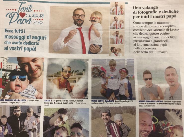 Tanti auguri papà, oggi sul Giornale di Lecco le vostre foto con dedica