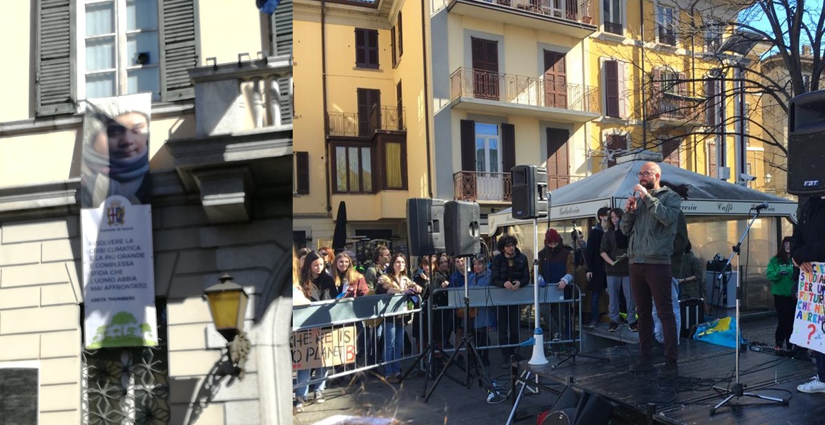 Lecco Fridays for future: l’assessore Dossi in piazza con gli studenti per il clima
