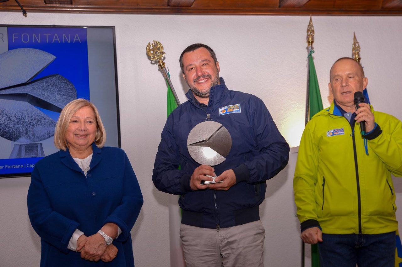 Al vicepremier Matteo Salvini il Premio Walter Fontana 2019 FOTO