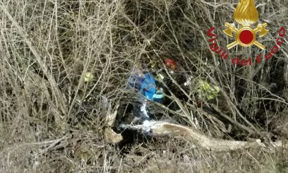 Automobilista precipita in un dirupo sul monte Bisbino FOTO