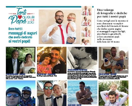 Festa del papà:  oggi sul Giornale di Merate le vostre foto con dedica
