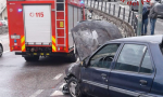 Auto in fiamme a Blevio