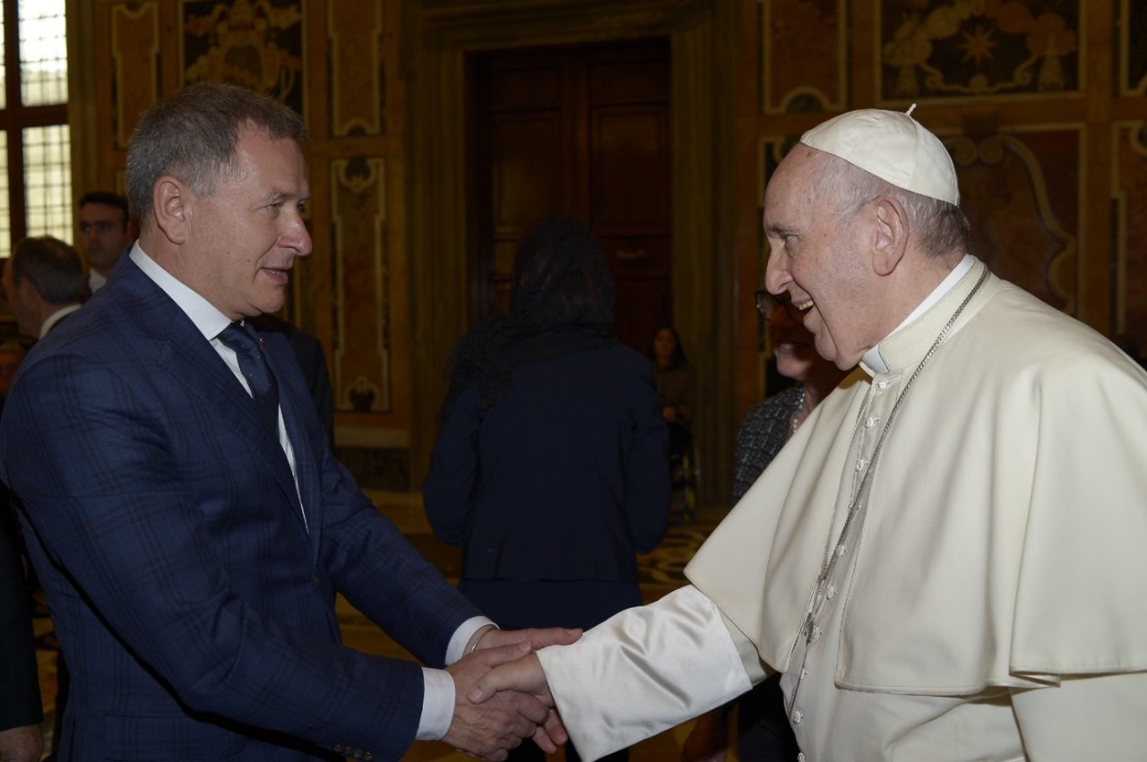 Il presidente dell’Aido lecchese ricevuto da Papa Francesco