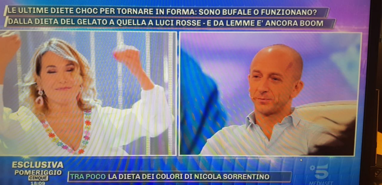 Paolo Godina in tv da Barbara D’Urso per sfidare il dietologo dei vip FOTO
