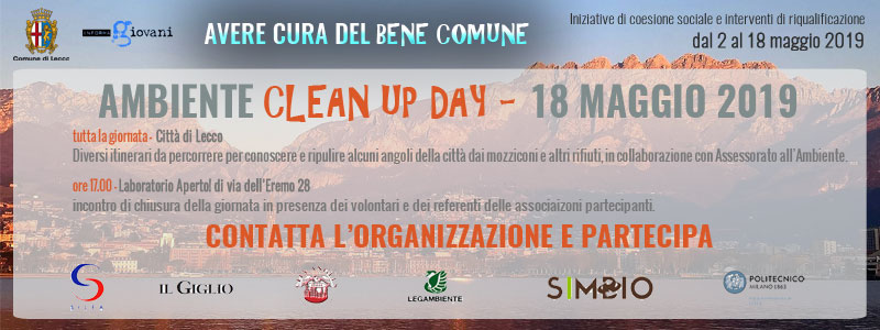 Sabato a Lecco il Clean Up Day: istruzioni per l’uso
