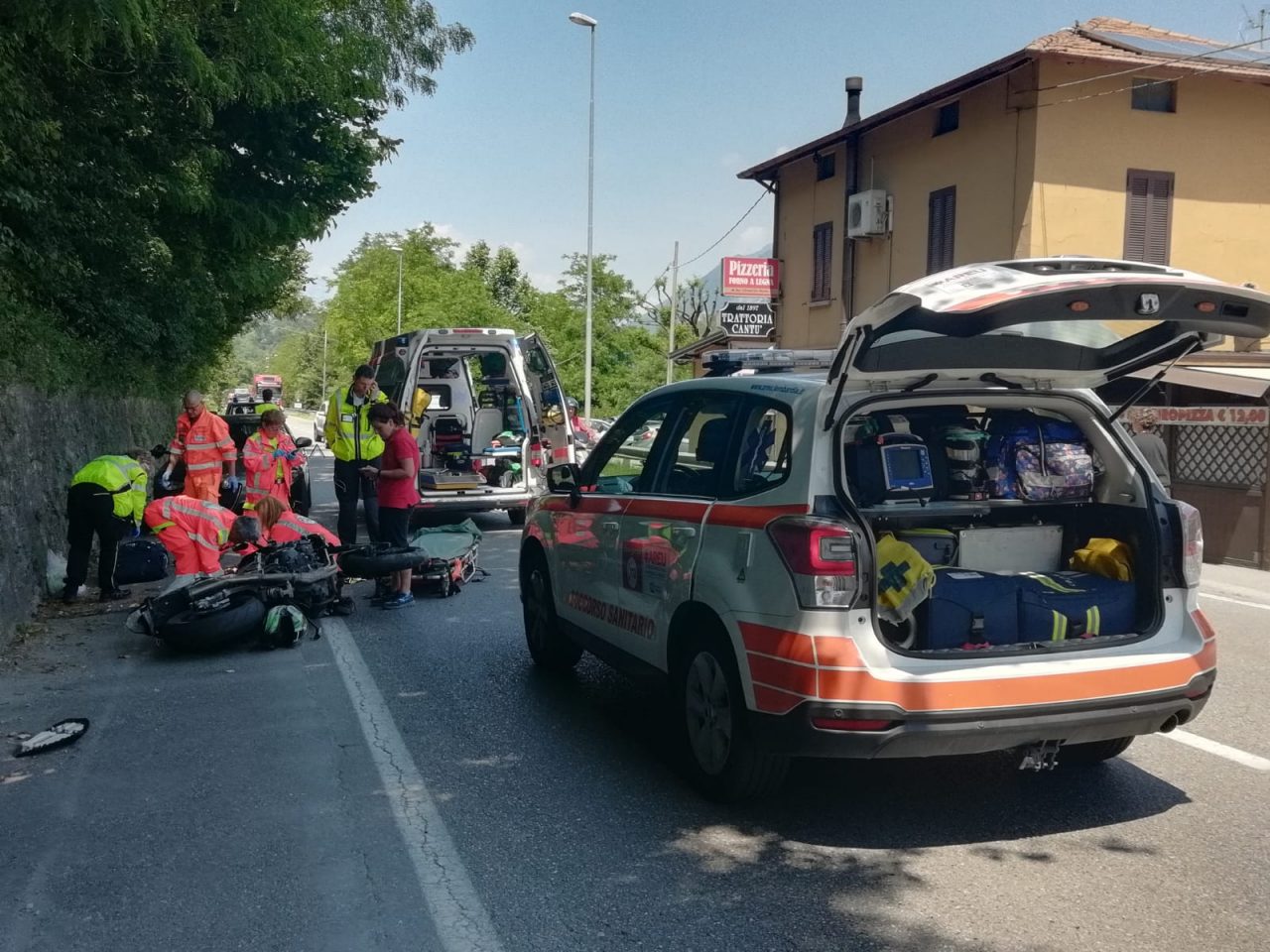 Incidente sulla Provinciale: centauro in condizioni serie FOTO