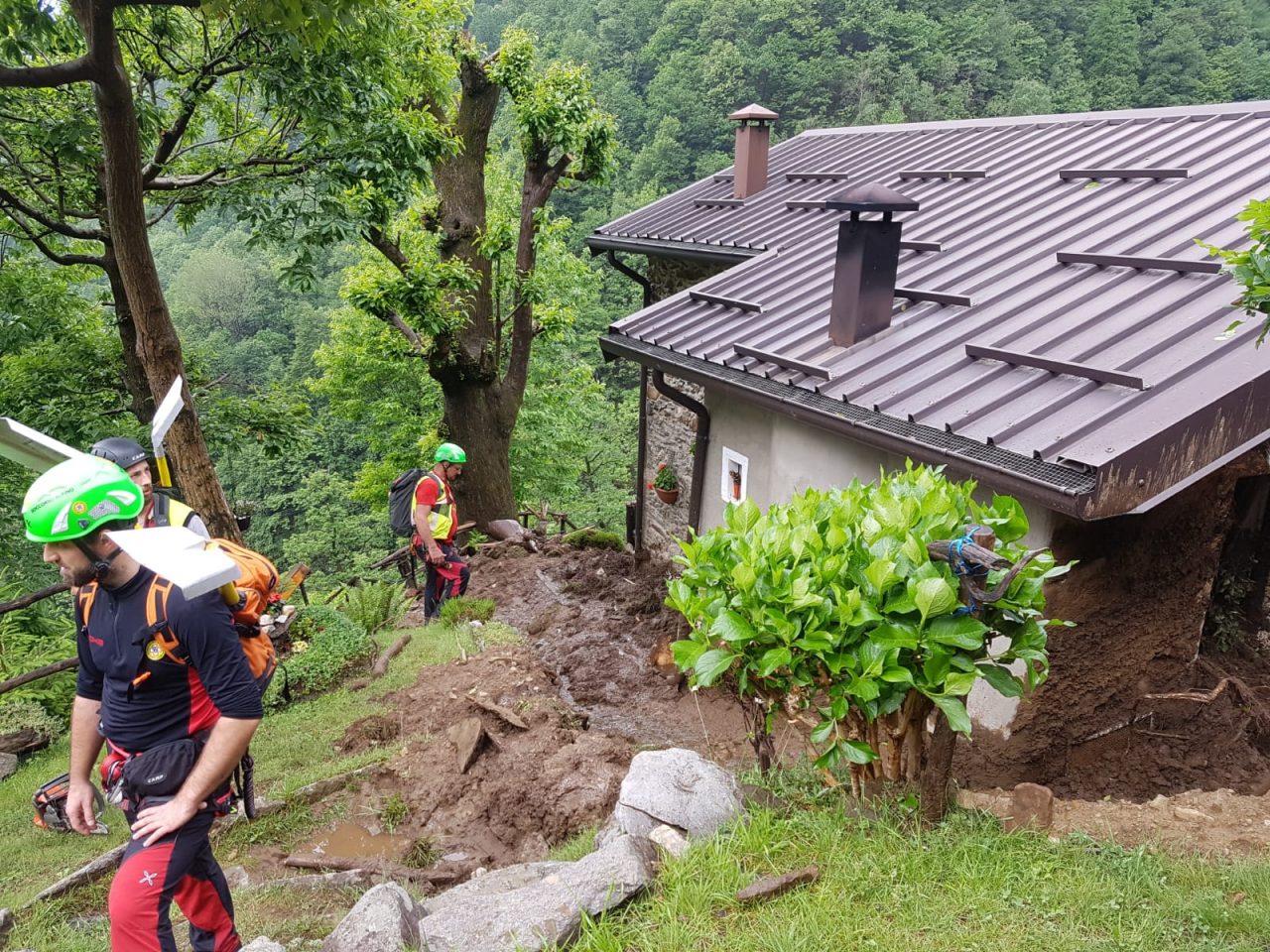 Maltempo nel Lecchese: oggi geologi e Soccorso Alpino sul Monte Olino FOTO E VIDEO
