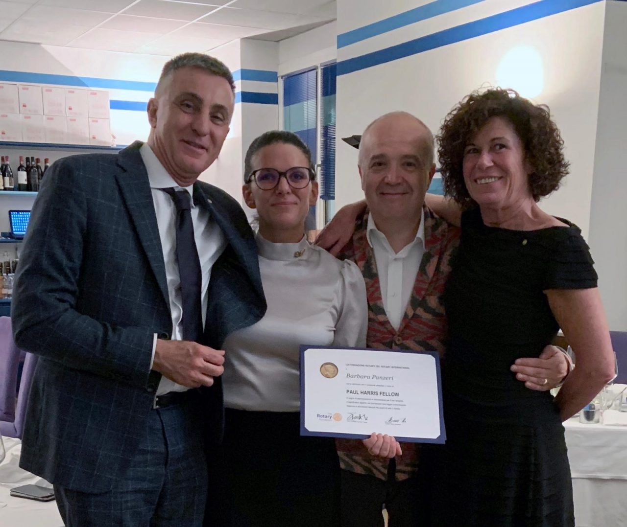 Rotary Club Lecco Manzoni: premio Paul Harris Fellow a Barbara Panzeri