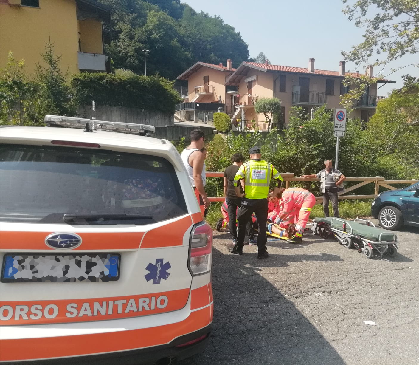 Ciclista investito a Torre de' Busi