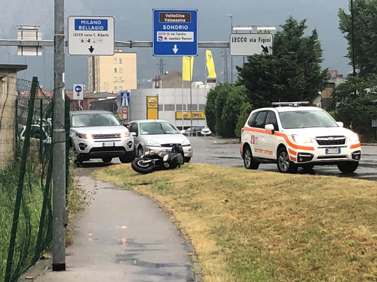 Scontro auto moto: centauro di 41anni in ospedale