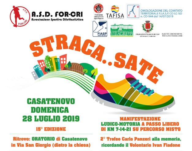 Stracasate: torna la camminata a favore della Cri