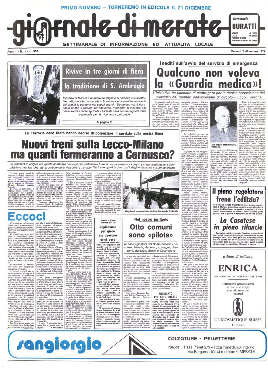 Il Giornale di Merate compie 40 anni: stasera l’evento al Fire Party