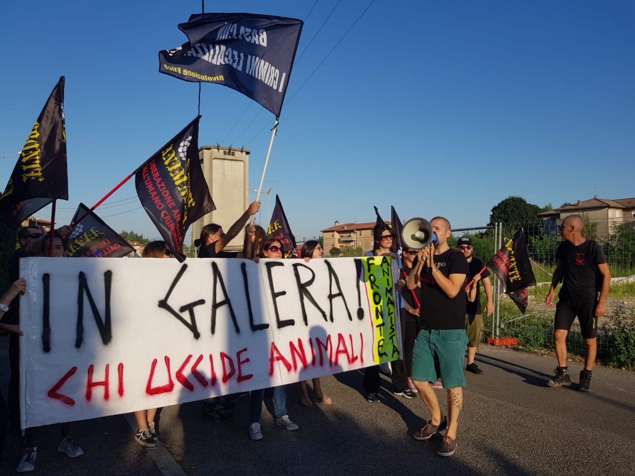 Uccide il gatto del vicino, affrontato dagli animalisti sotto casa FOTO e VIDEO