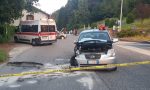 Incidente "spettacolare" a Imbersago: coinvolte tre auto FOTO