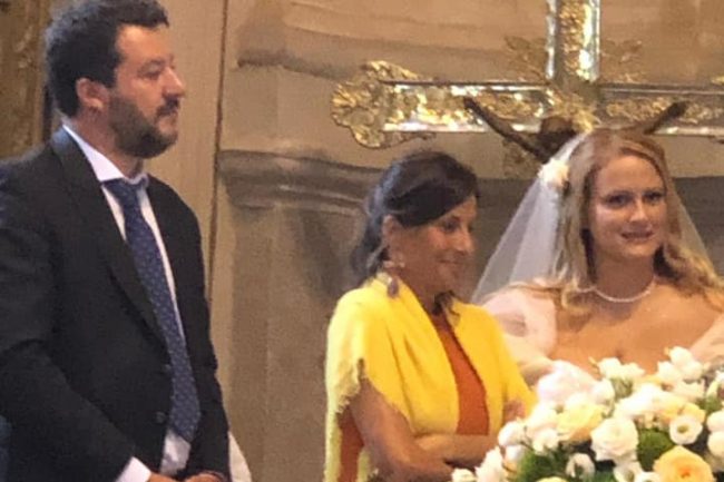 Matteo Salvini testimone di nozze nell’Erbese: ecco chi è la sposa