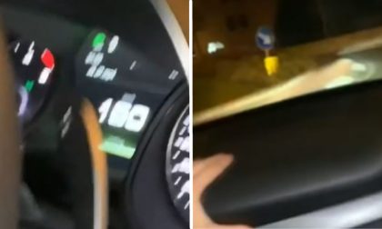 Contro la rotonda a 160 km all'ora e filmano tutto VIDEO