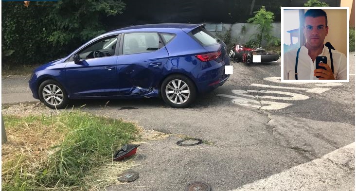 Tragedia: non ce l’ha fatta il centauro coinvolto nello schianto auto moto. Muore a 33 anni
