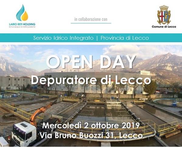 Lecco, open day al depuratore della città con Lario Reti Holding