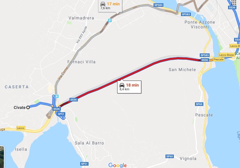 Ci risiamo, incidente nel tunnel del Barro, traffico in tilt verso Lecco