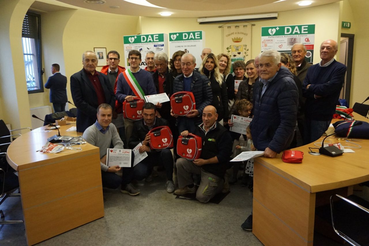 Olginate, inaugurati quattro nuovi defibrillatori FOTO