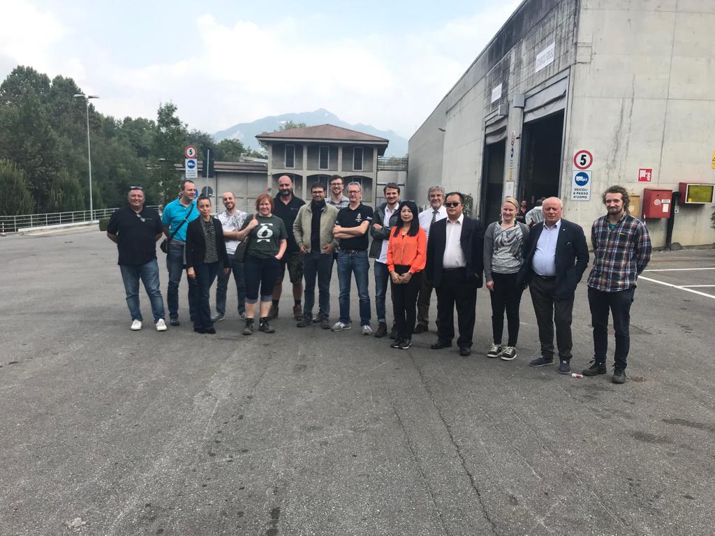 Delegazione internazionale all’impianto di compostaggio di Annone