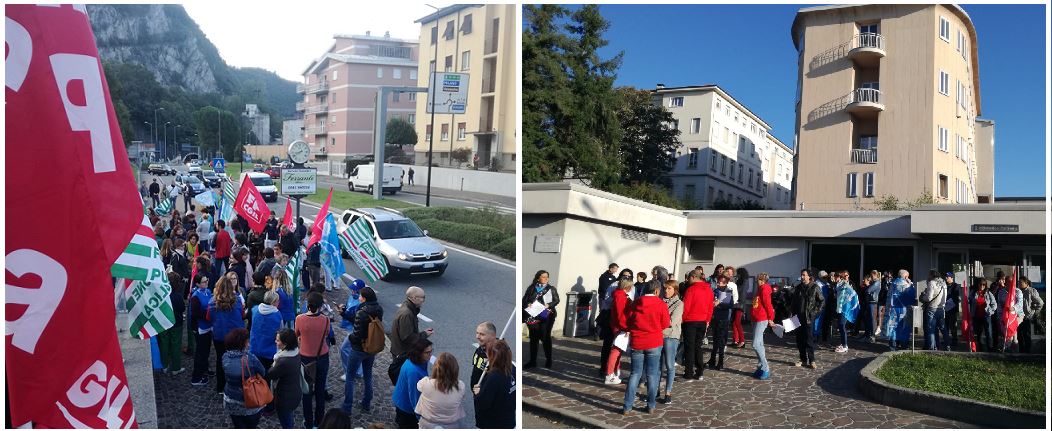 Oggi lavoratori in sciopero negli ospedali di Lecco, Merate, Bellano VIDEO E FOTO DELLE MANIFESTAZIONI