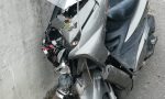 Moto contro auto, grave incidente in via Mazzini FOTO