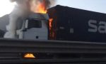 Lecco: tir in fiamme all'uscita dell'attraversamento sulla Statale 36 FOTO E VIDEO