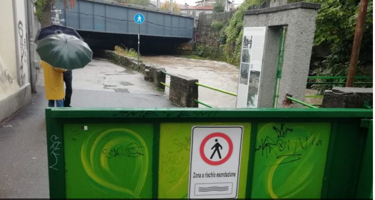 Maltempo: il Caldone a Lecco fa paura. Fiumi e torrenti lecchesi osservati speciali FOTO E VIDEO