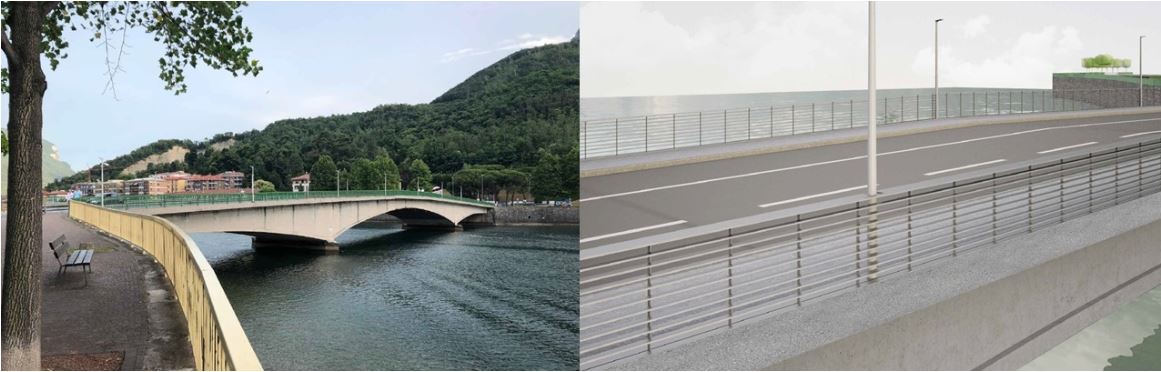 Parapetto d’acciaio per il ponte Kennedy